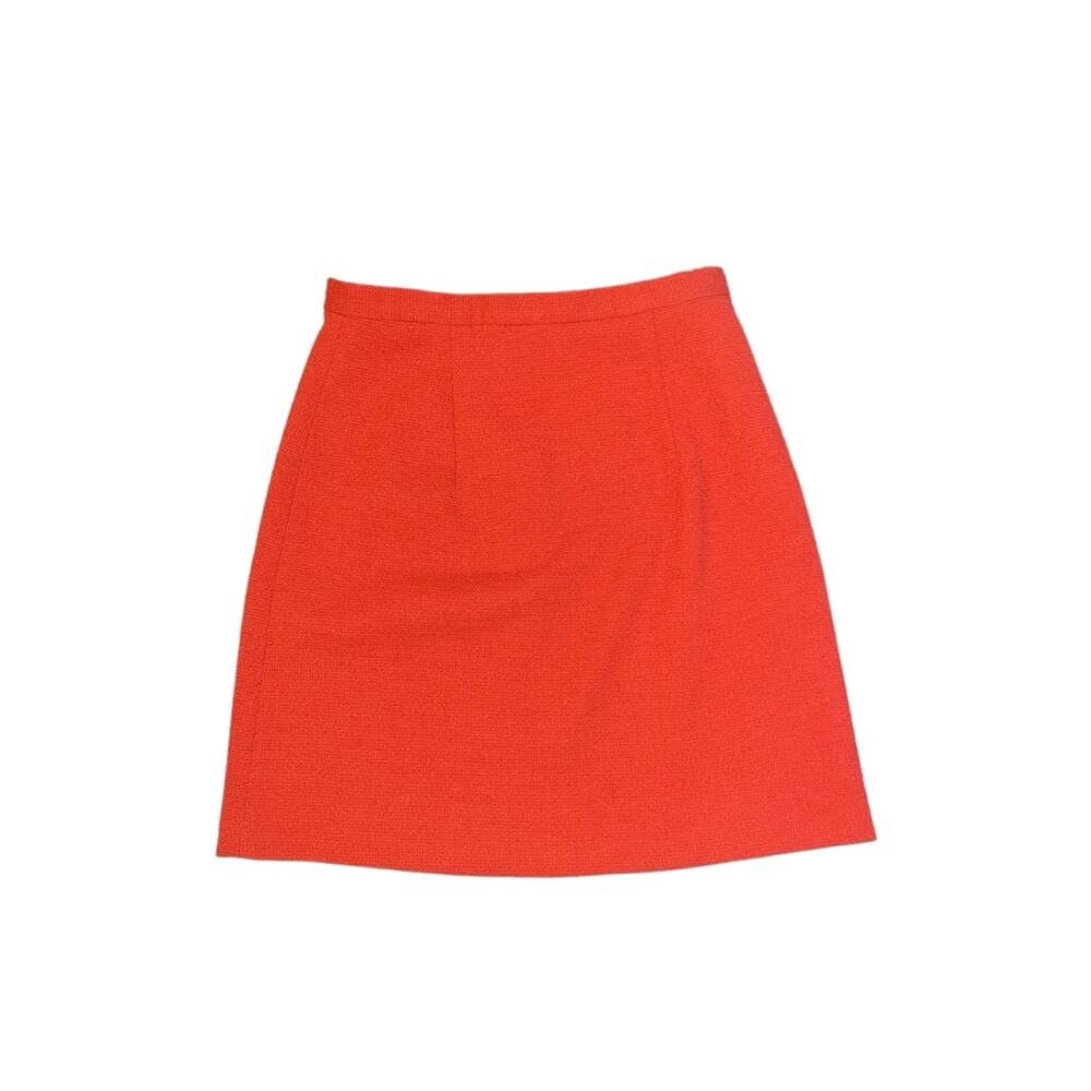 King VTG A-line Short Brick Red Skirt SZ 38 Euro fully lined 38 Career Preppy